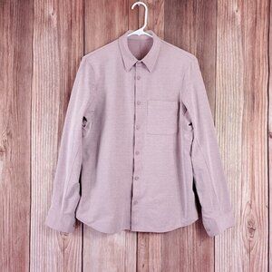 *READ* Lululemon Commission Long Sleeve Shirt Mens Small Button Up Brier Rose